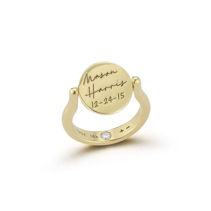 Love Notes Diamond Flip Signet Ring