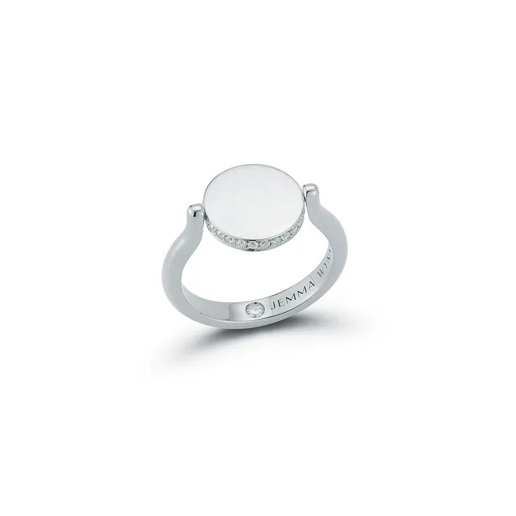 Love Notes Diamond Flip Signet Ring