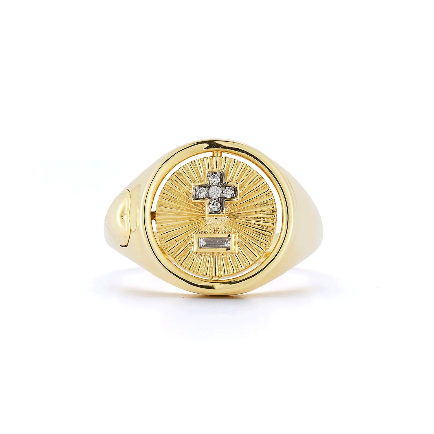 Love Notes Qu'hier Que Demain Diamond Flip Signet Ring