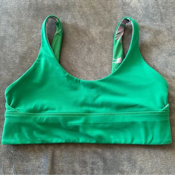 Lululemon Align Bra Light Support A/B Cup BLOSSOM Lilac Smoke Kelly Green Size10