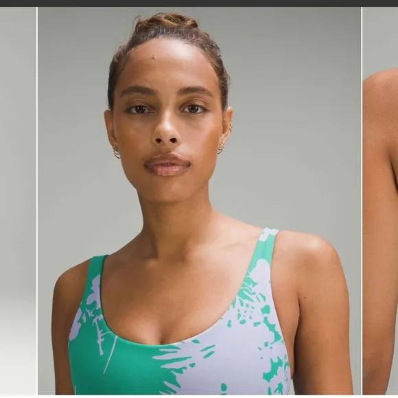 Lululemon Align Bra Light Support A/B Cup BLOSSOM Lilac Smoke Kelly Green Size10