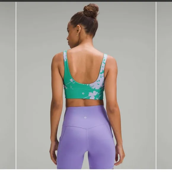 Lululemon Align Bra Light Support A/B Cup BLOSSOM Lilac Smoke Kelly Green Size10