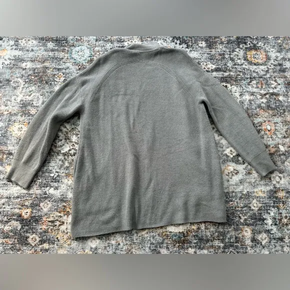 Lululemon Merino Wool-Blend Ribbed Long Wrap SweaterHeathered Gull Grey - 4