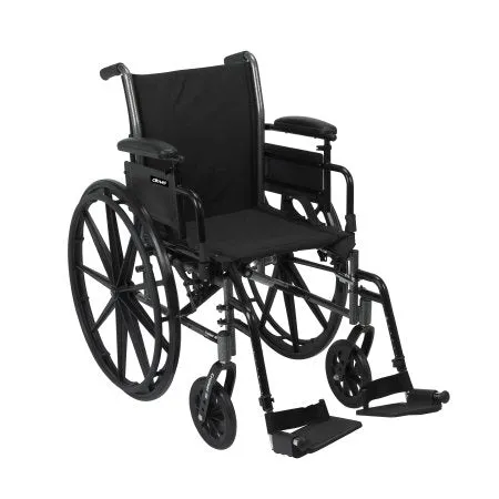 McKesson Lightweight Wheelchair with Swing Away Footrests - 20-Inch Seat Width - 1 Each / Each - 32024201