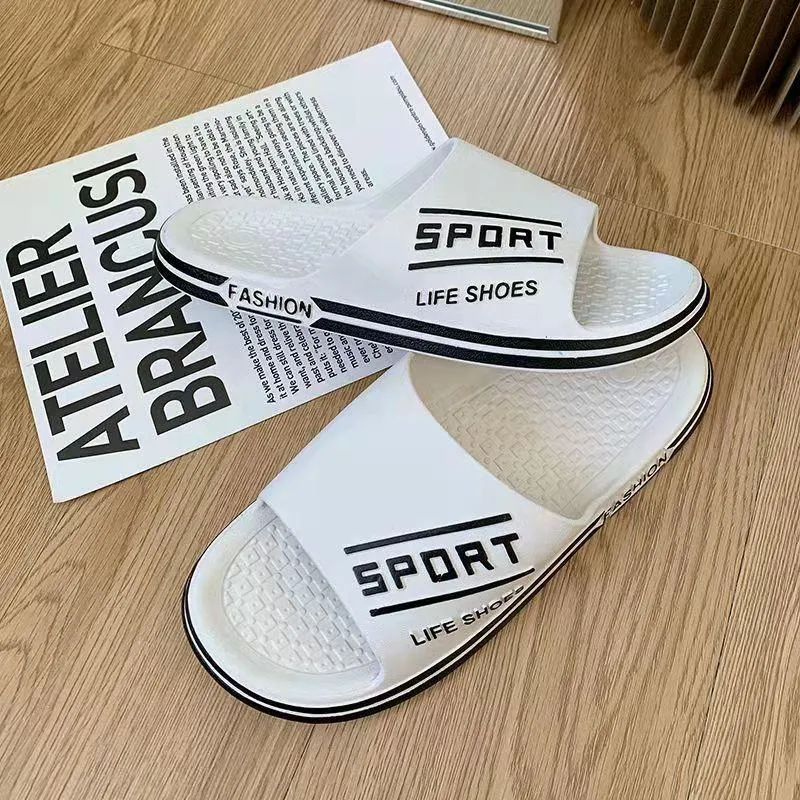 Men's and Women's Same Summer Slippers Wear Non-slip Home Bath Sandals Soft Bottom Simple Slippers Flip Flops