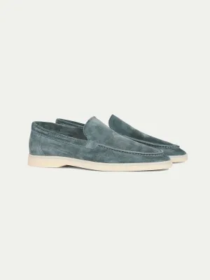 Mens Suede Blue Lake Loafers
