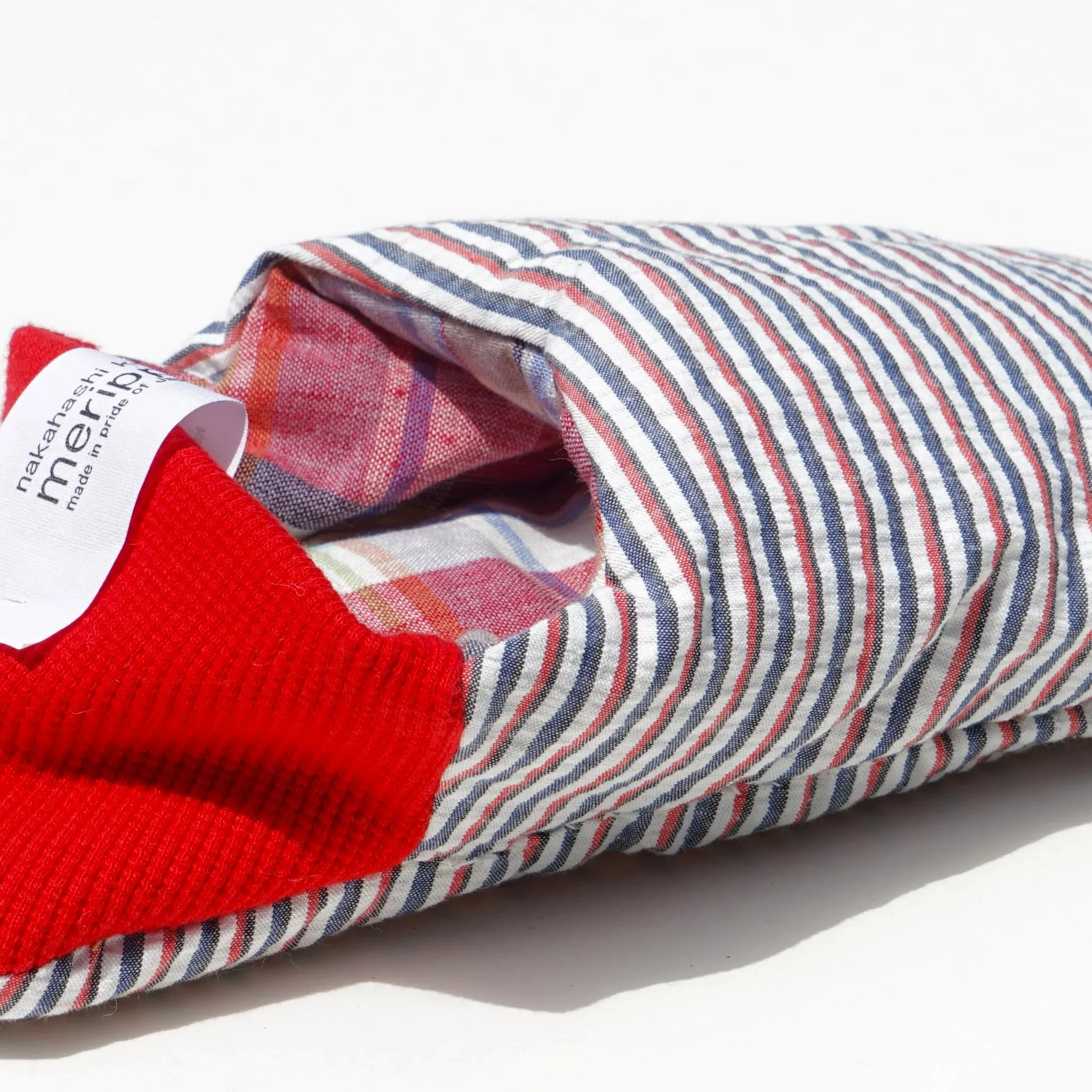 Merippa Slippers SS | Colorful red stripes × Plaid