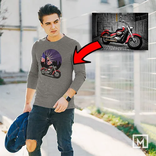 Motorcycles | Custom Print Unisex | Long Sleeves