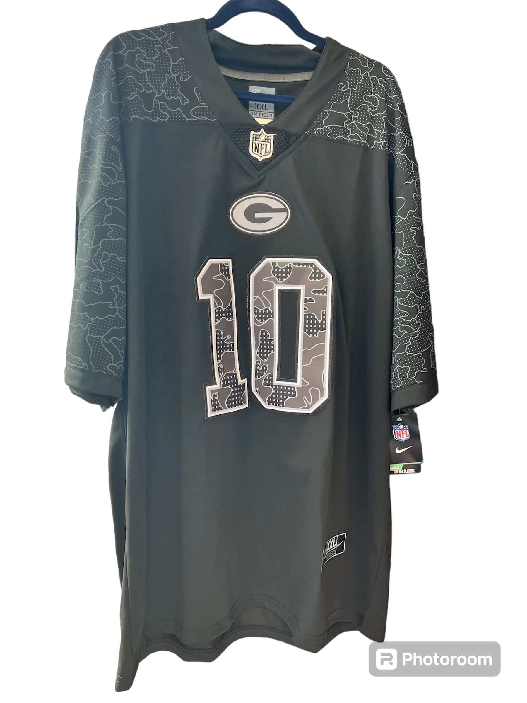 New Jordan Love 10 Green Bay Packers Black Reflective Replica Limited Jersey – Men sz XXL