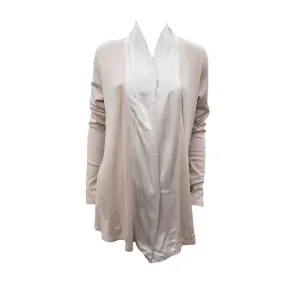 NEW PJ HARLOW shelby satin trimmed robe with pockets in clay