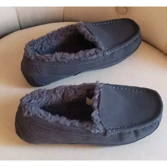 NEW UGG KIDS ASCOT SLIPPERS GREY SZ 4 US