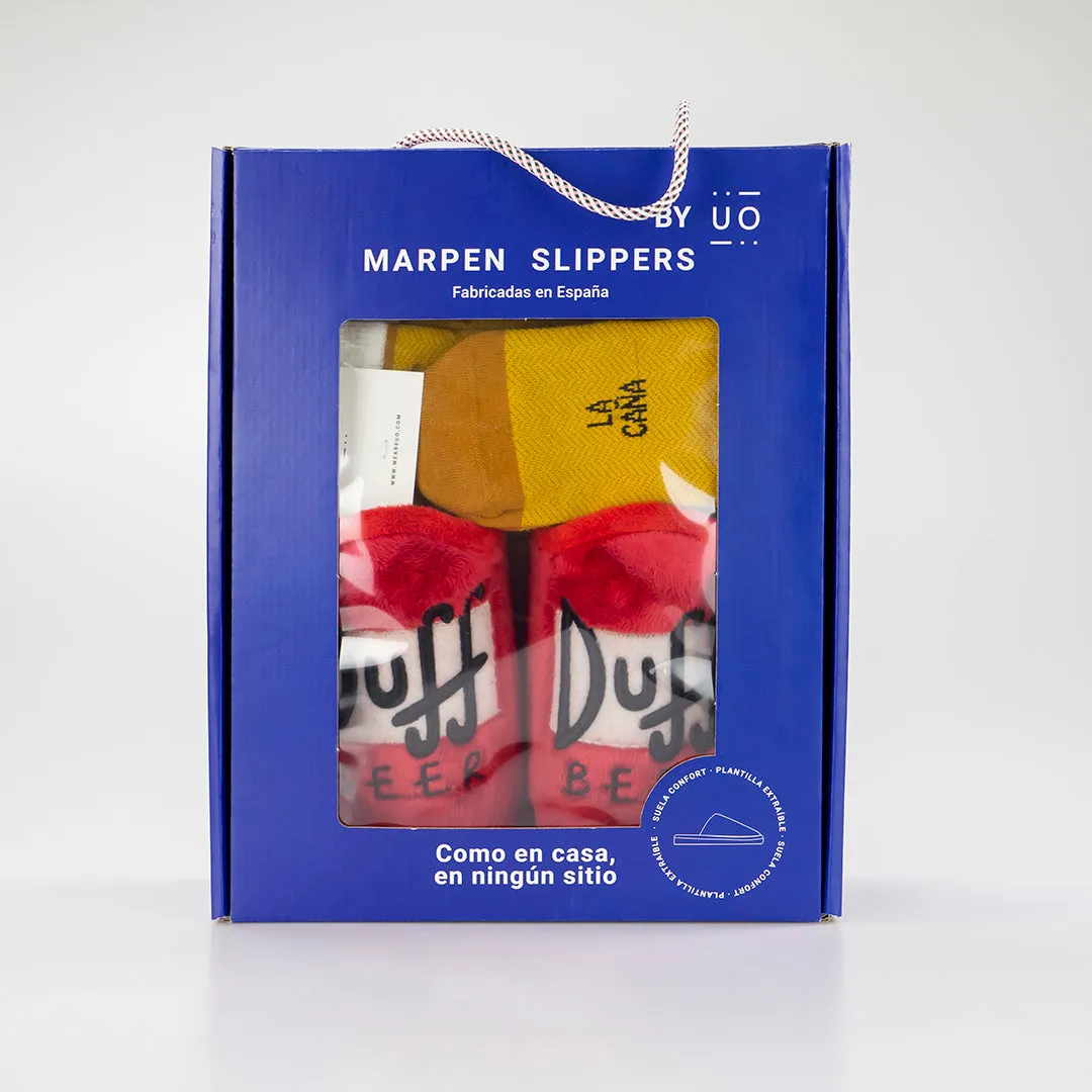 NUEVO Pack Calcetín "Eres la Caña"   Slippers Duff Beer