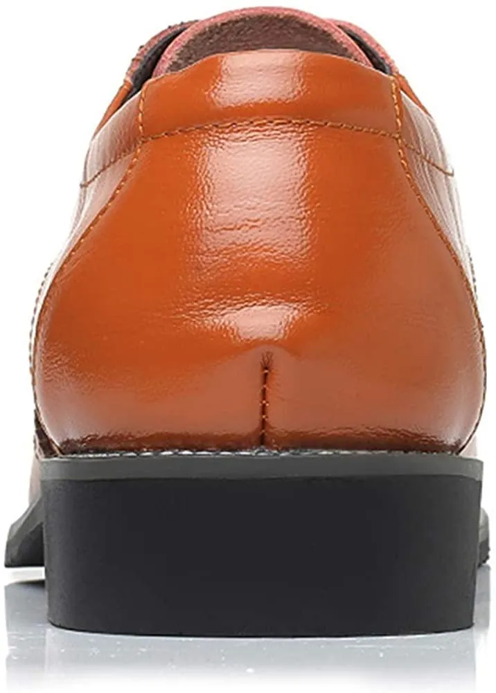 NXY Men's Brogue Carved Wingtip Leather Oxford Shoes Lace up Dress Shoes Size 7-13