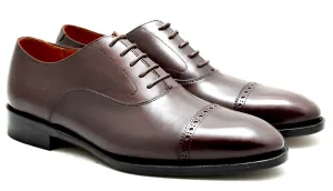 Oxford toecap brogue |  dark brown  | Calf