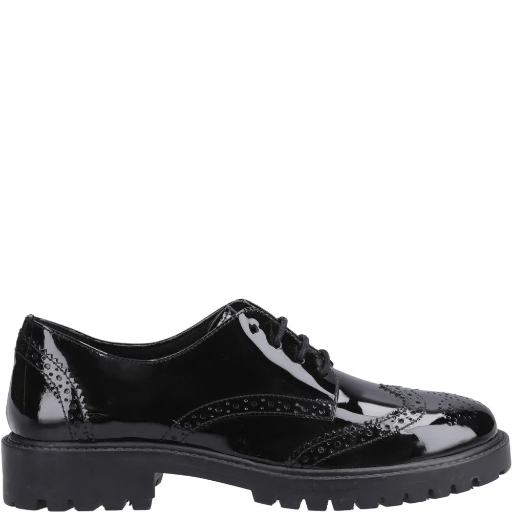 Patent Black Athena Junior School Shoes