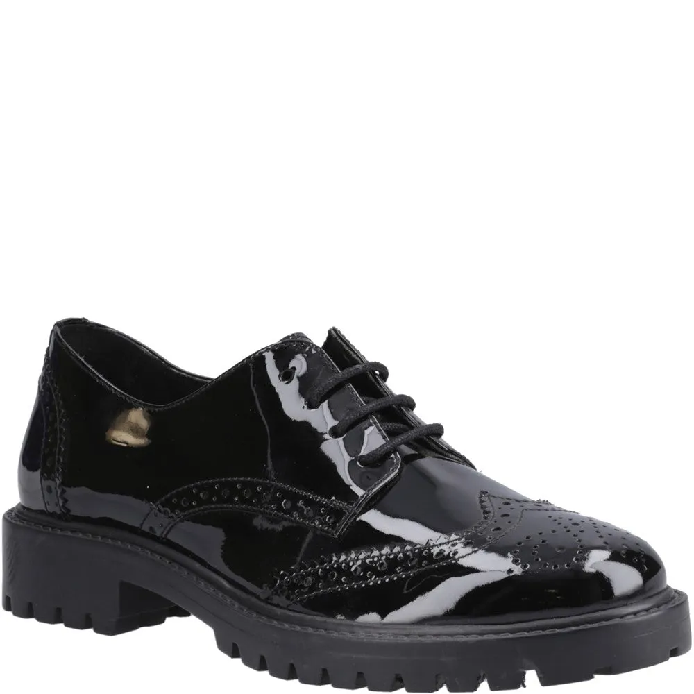 Patent Black Athena Junior School Shoes