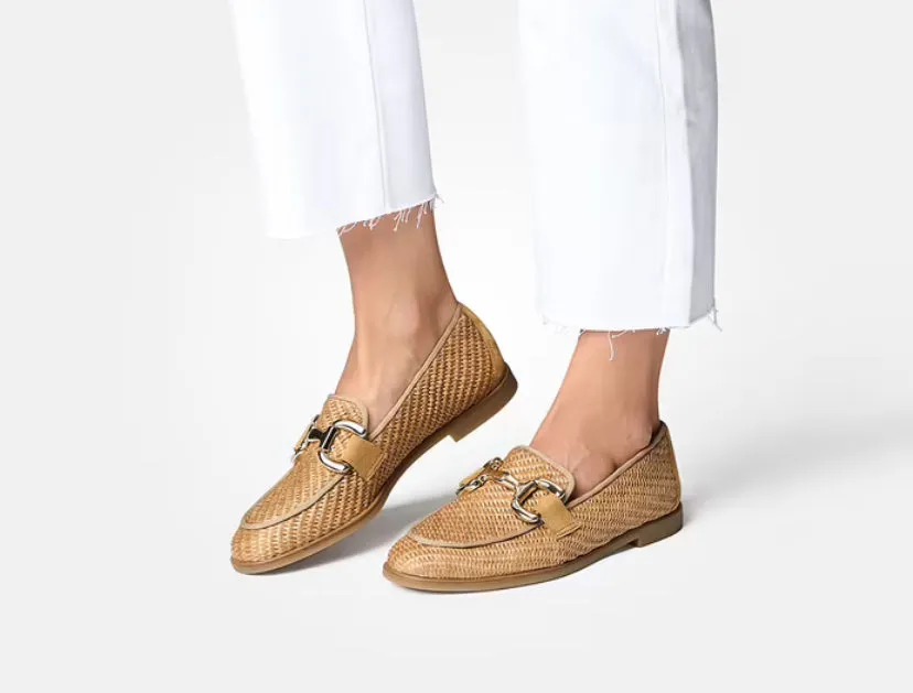 Paul Green - 1145 Tan Raffia Loafer