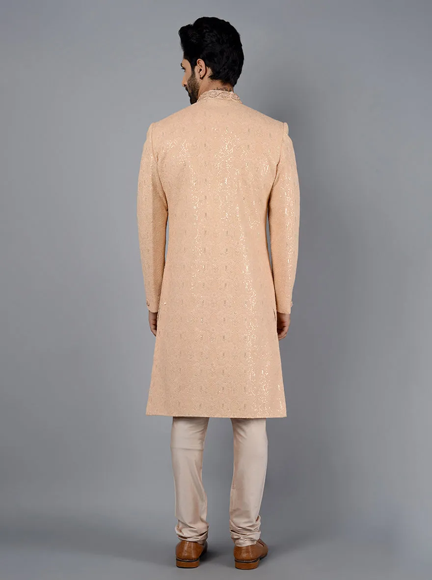 Peach Sherwani | TULA