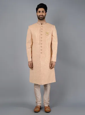 Peach Sherwani | TULA