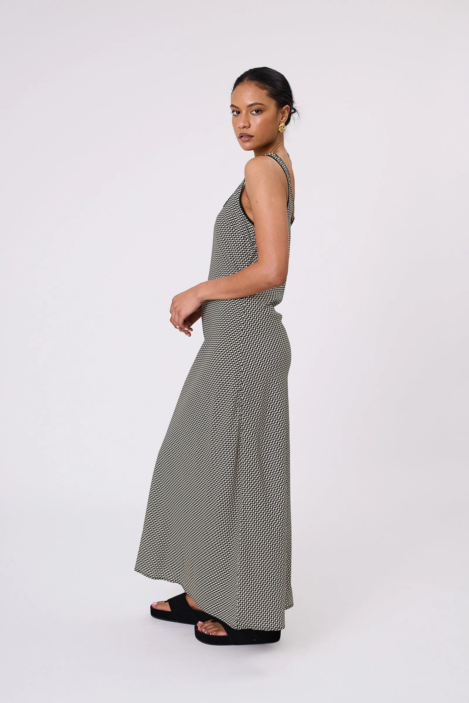 Phase Bias Maxi Dress - Geo Print