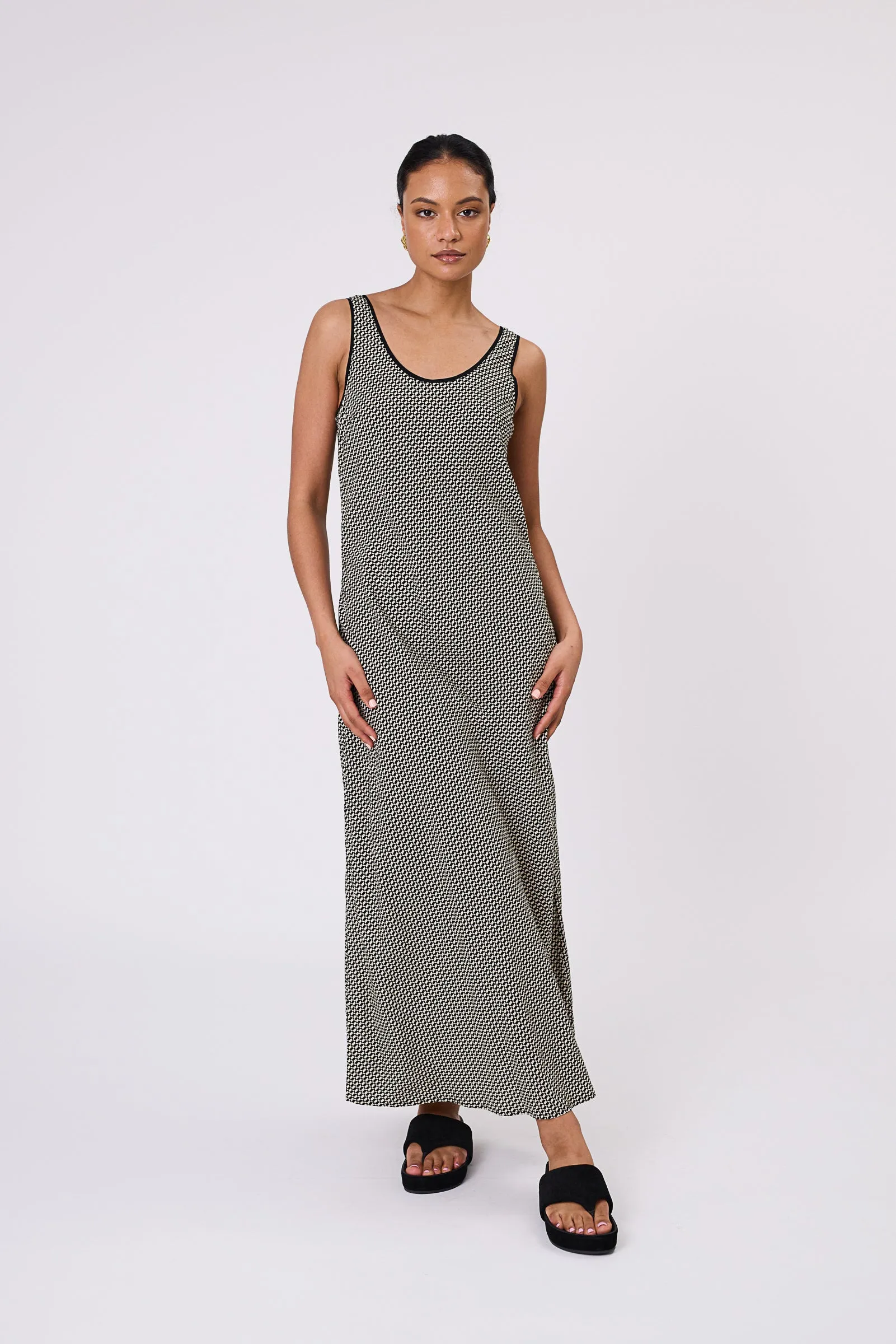 Phase Bias Maxi Dress - Geo Print