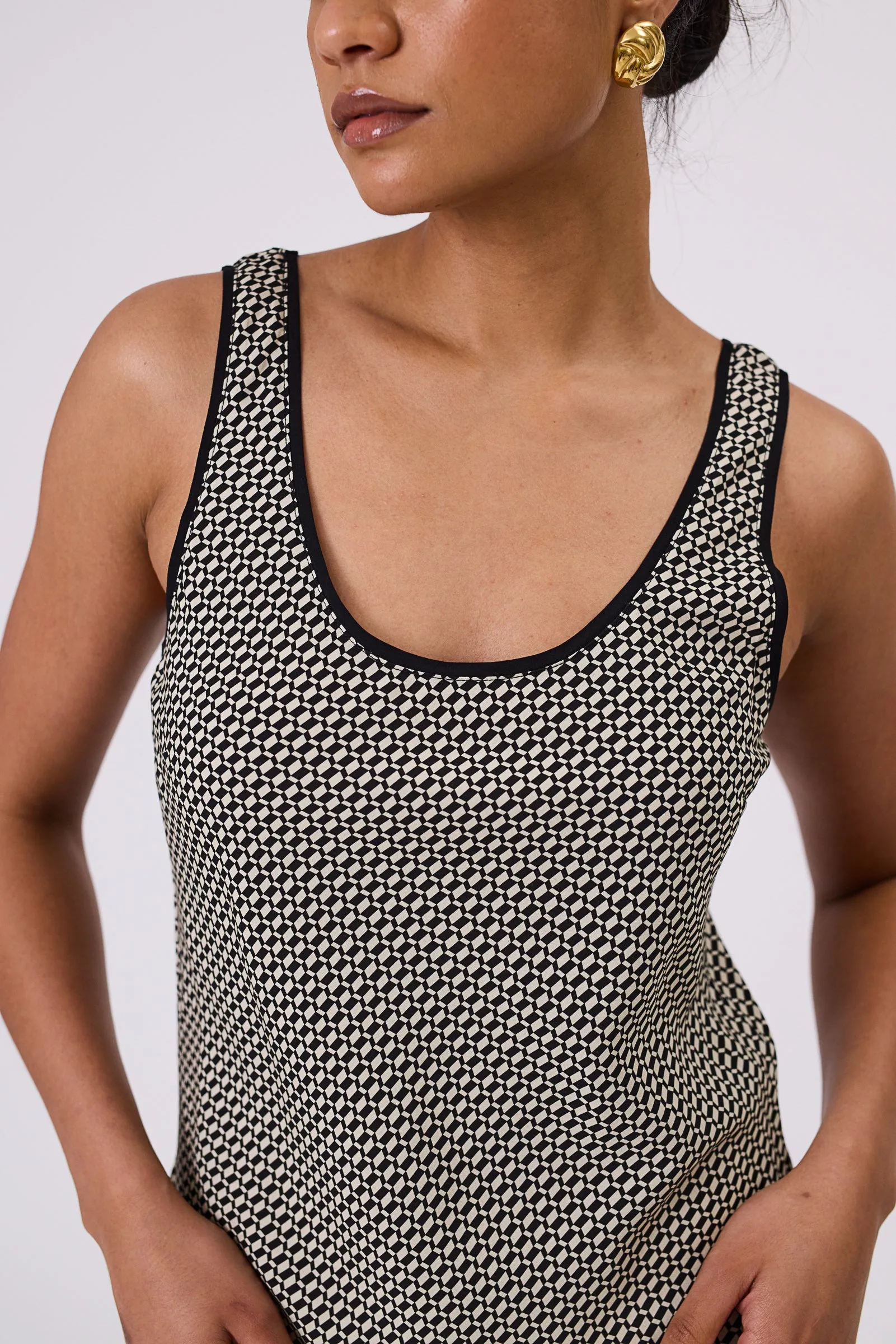 Phase Bias Maxi Dress - Geo Print
