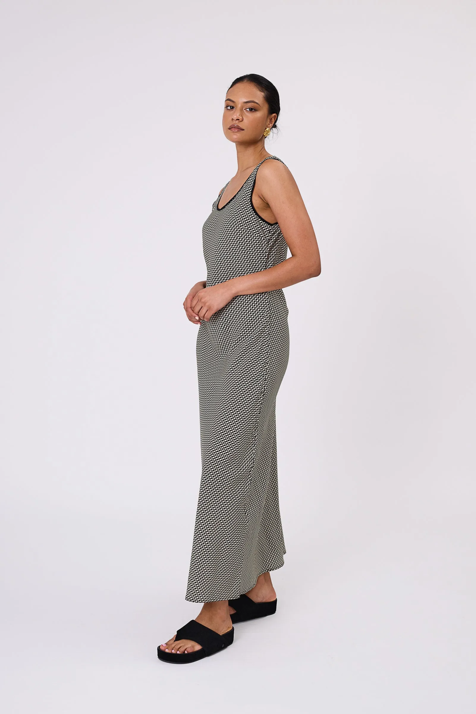 Phase Bias Maxi Dress - Geo Print
