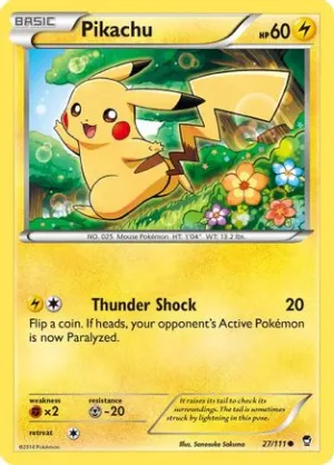 Pikachu 27/111 - Furious Fists Reverse Holofoil