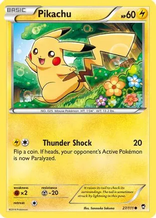 Pikachu 27/111 - Furious Fists Reverse Holofoil