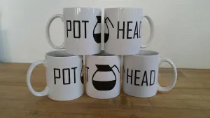 Pot Head Coffee Mug ** coffee Cup. 11 oz.