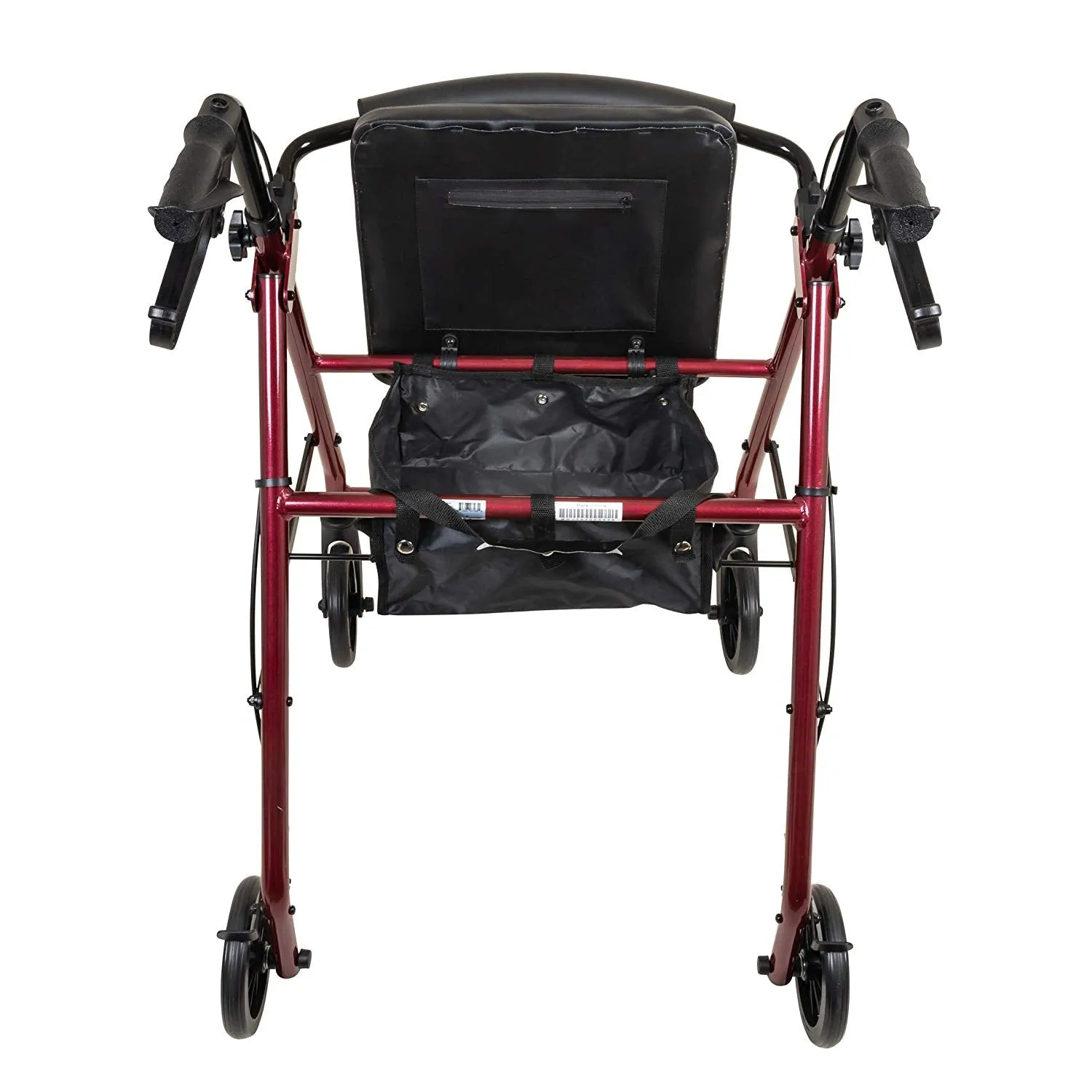 ProBasics Aluminum Rollator with 6” Wheels, Burgundy (1EA)