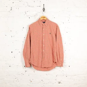 Ralph Lauren Gingham Custom Fit Shirt - Red - M