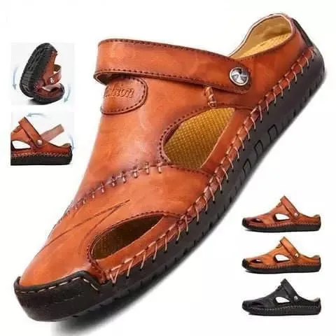 Ramon - High-quality leisure sandals in soft leather for men