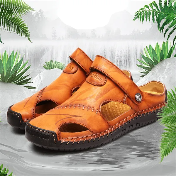 Ramon - High-quality leisure sandals in soft leather for men