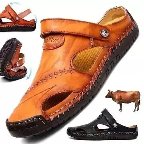 Ramon - High-quality leisure sandals in soft leather for men