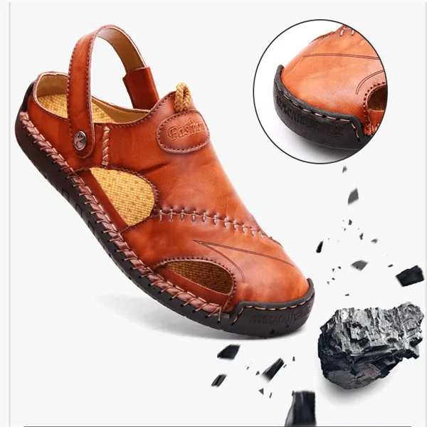 Ramon - High-quality leisure sandals in soft leather for men