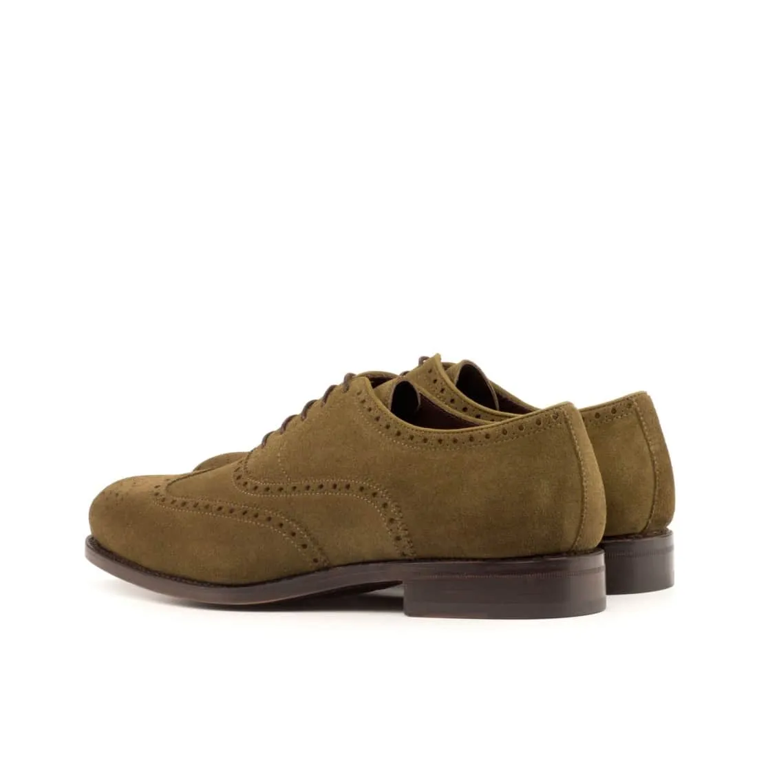 Richelieu fleuri en daim kaki