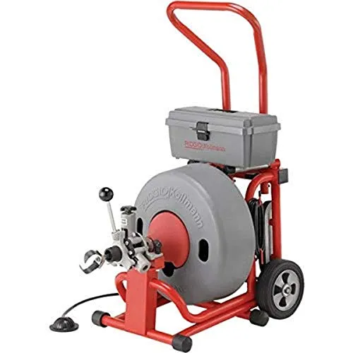 RIDGID 93557 K-6200 Drum Machine with 5/8 Inch Solid Core Cable and AUTOFEED Control, Drain Cleaner Machine and Drain Cleaning Snake