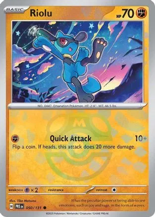 Riolu (Master Ball Pattern) 50 - SV Prismatic Evolutions Pokemon