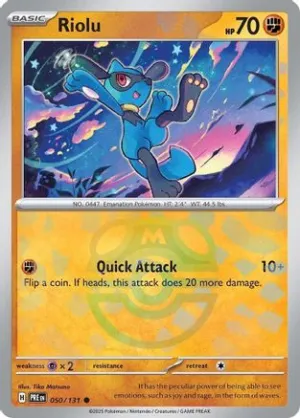 Riolu (Master Ball Pattern) 50 - SV Prismatic Evolutions Pokemon