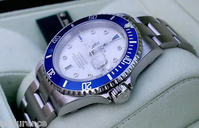 ROLEX SUBMARINER 16610 MENS WATCH DIAMOND AND SAPPHIRE DIAL WITH BLUE BEZEL