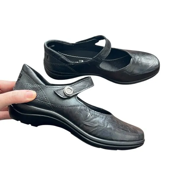 ROMIKA Women's Cassie 50 Black Leather Mary Jane Shoe Size 39 8-8.5