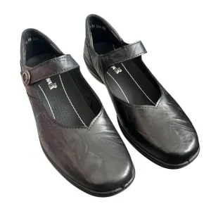 ROMIKA Women's Cassie 50 Black Leather Mary Jane Shoe Size 39 8-8.5