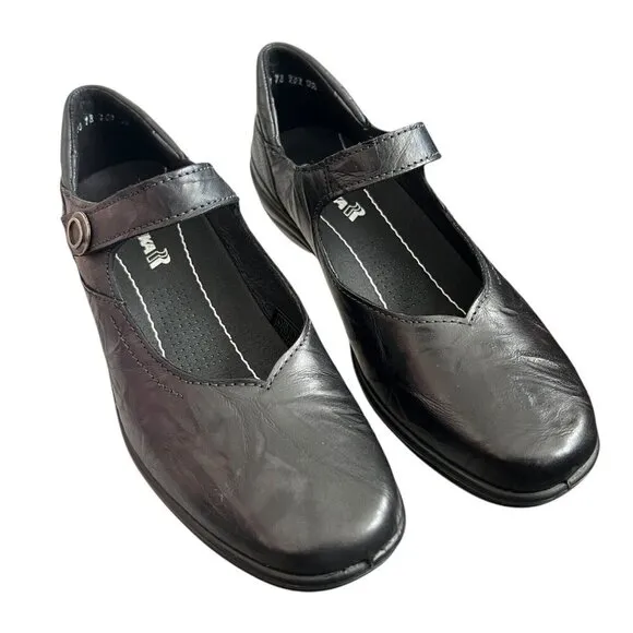 ROMIKA Women's Cassie 50 Black Leather Mary Jane Shoe Size 39 8-8.5