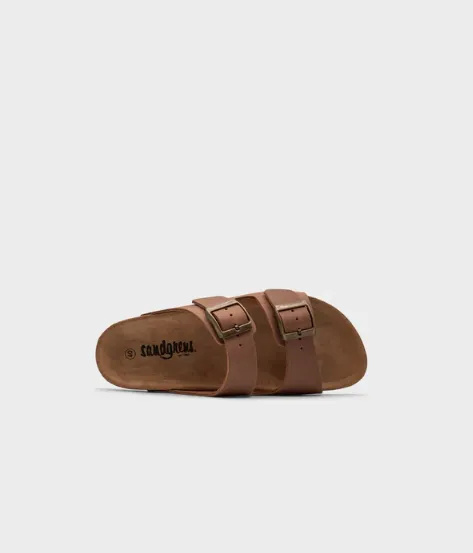 Sandgrens Costa Classic Cork Sandal in Hazel Brown