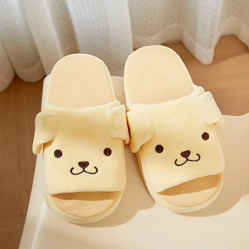 Sanrio Pompompurin Indoor Slippers | House Slippers with Moving Ears