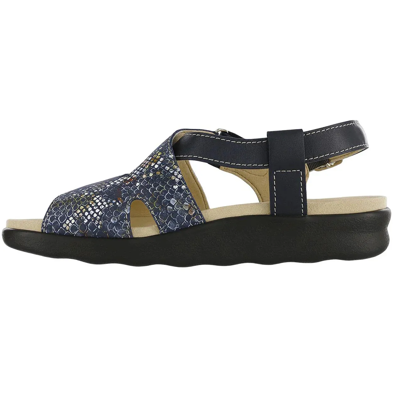 SAS Women's Huggy NAVY SNAKE @BRANDYSSHOES