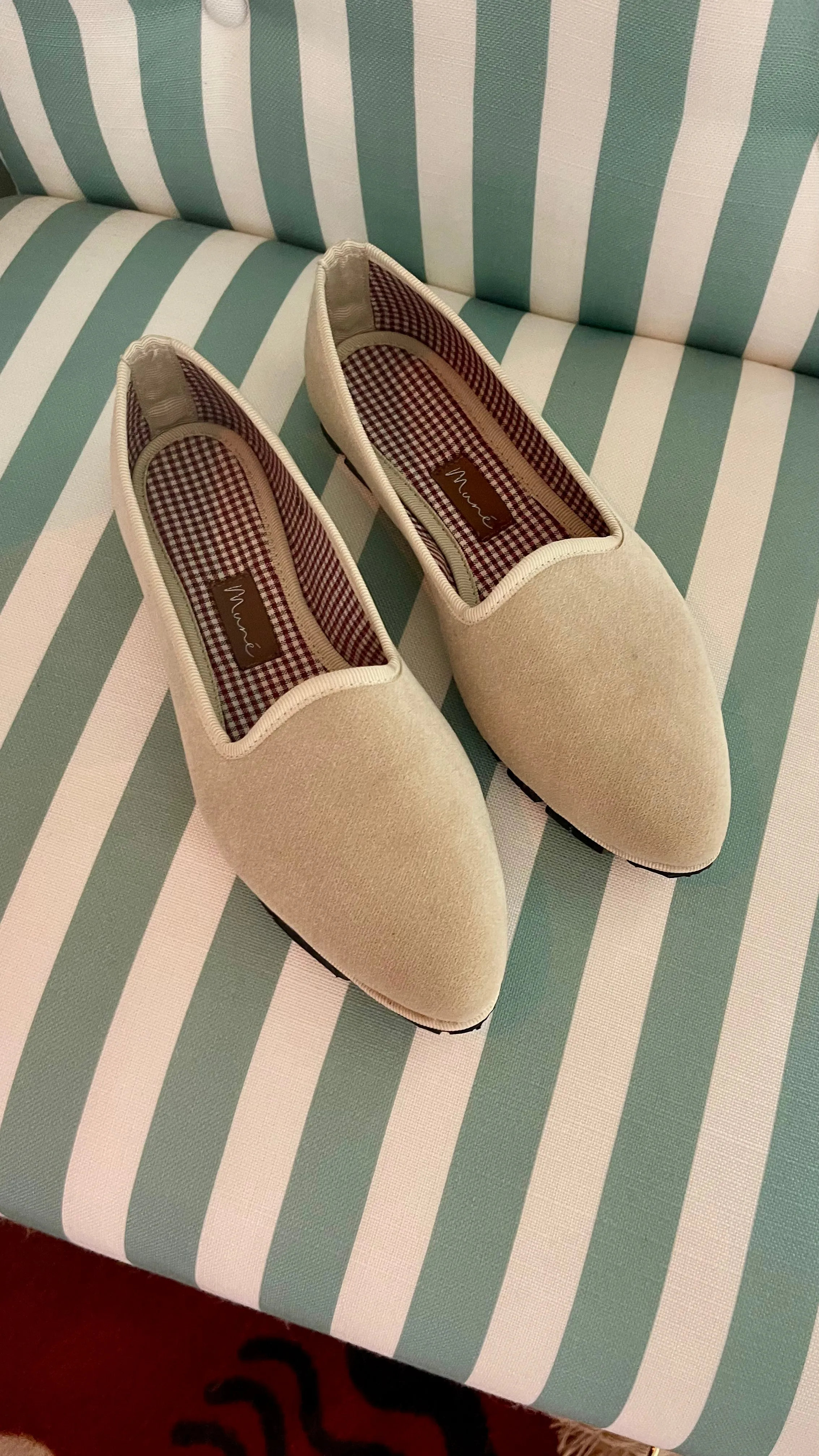 Slippers Terciopelo Marfil