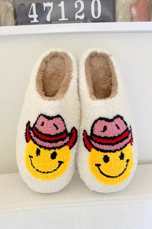 Smiley Cowgirl Slippers