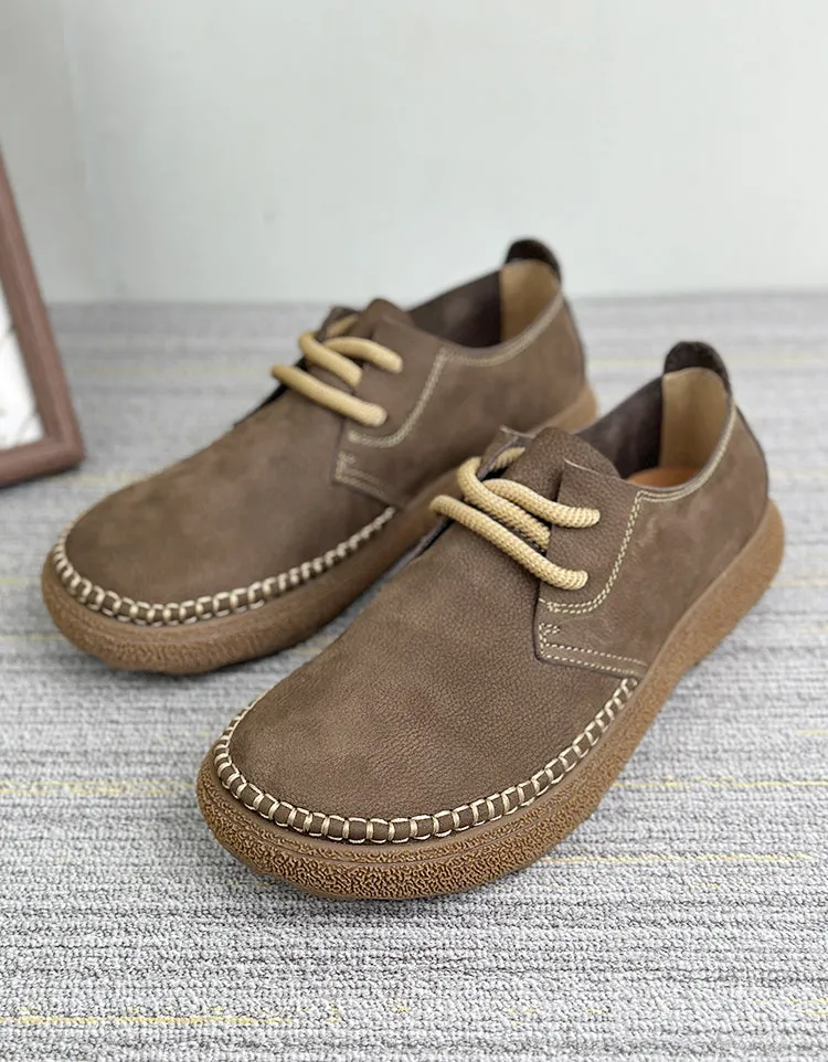 Soft Leather Round Toe Comfortable Shoes Loafers for Men